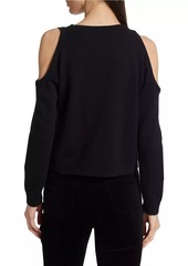 L'Agence Indy Chain-Embellished Cotton-Blend Sweater