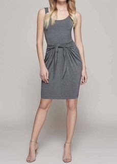 L'Agence Ivy Tie Front Dress In Heather Grey