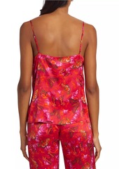L'Agence Jane Butterfly-Print Silk Camisole