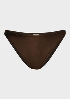 L'Agence Jean Shimmer Scoop-Front Bikini Bottoms 