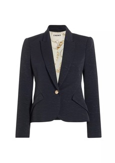 L'Agence Jennah Ribbed Fitted Blazer