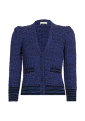 L'Agence Jenni Waffle-Knit Cardigan