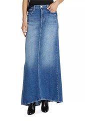 L'Agence Kailani Mermaid Stretch-Denim Maxi Skirt