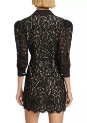 L'Agence Kamala Lace Mini-Shirtdress