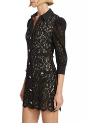 L'Agence Kamala Lace Mini-Shirtdress