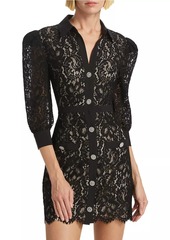 L'Agence Kamala Lace Mini-Shirtdress