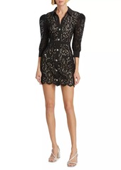 L'Agence Kamala Lace Mini-Shirtdress