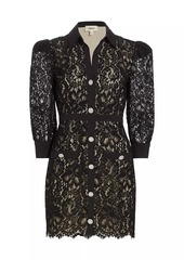 L'Agence Kamala Lace Mini-Shirtdress