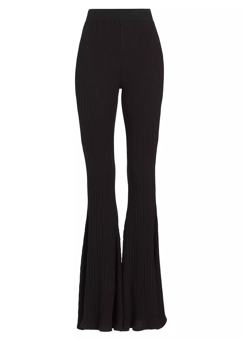 L'Agence Kiki Rib-Knit Flared Pants