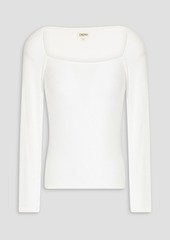 L'Agence - Astrid ribbed stretch-Micro Modal jersey top - White - L