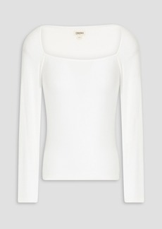 L'Agence - Astrid ribbed stretch-Micro Modal jersey top - White - L