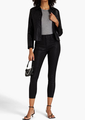 L'Agence - Janelle glittered coated denim jacket - Black - XS