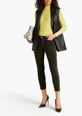 L'Agence - Margot cropped cotton-blend velvet skinny pants - Green - 24