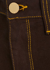 L'Agence - Margot glittered coated mid-rise skinny jeans - Black - 24