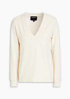 L'Agence - Stretch cotton and modal-blend sweatshirt - White - XS