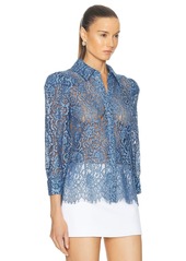 L'AGENCE Andrea 3/4 Sleeve Lace Blouse