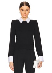 L'AGENCE April Poplin Collar Pullover