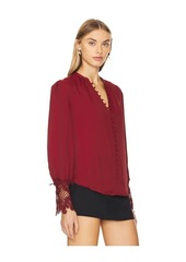 L'AGENCE Ava Lace Cuff Blouse