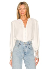 L'AGENCE Ava Lace Cuff Blouse