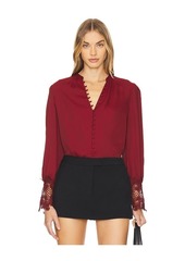 L'AGENCE Ava Lace Cuff Blouse