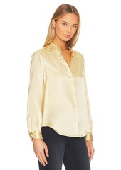 L'AGENCE Bianca Band Collar Blouse