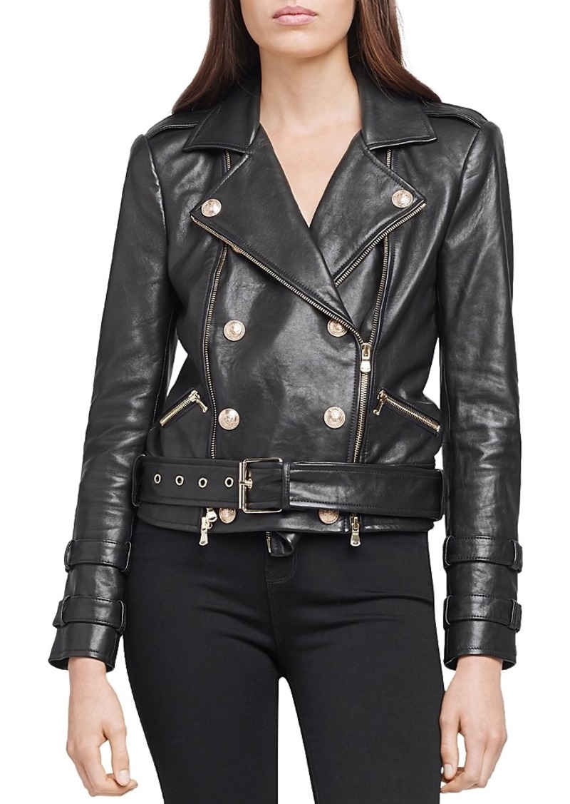 L'Agence Billie Belted Leather Jacket