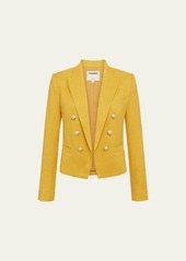 L'Agence Brooke Double-Breasted Cropped Blazer