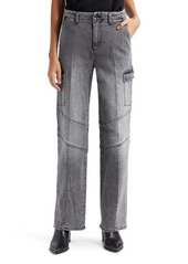 L'AGENCE Brooklyn High Waist Wide Leg Utility Jeans