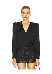 L'AGENCE Cambria Tie Neck Blouse