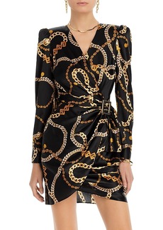 L'Agence Clarice Printed Wrap Dress