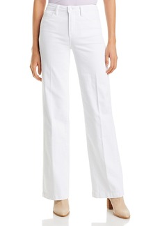 L'Agence Clayton High Rise Wide Leg Jeans in Blanc