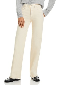 L'Agence Clayton High Rise Wide Leg Jeans in Oat