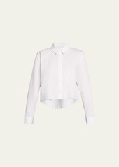 L'Agence Cosette Cropped High-Low Shirt