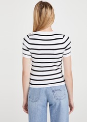 L'AGENCE Delphine Short Sleeve Sweater