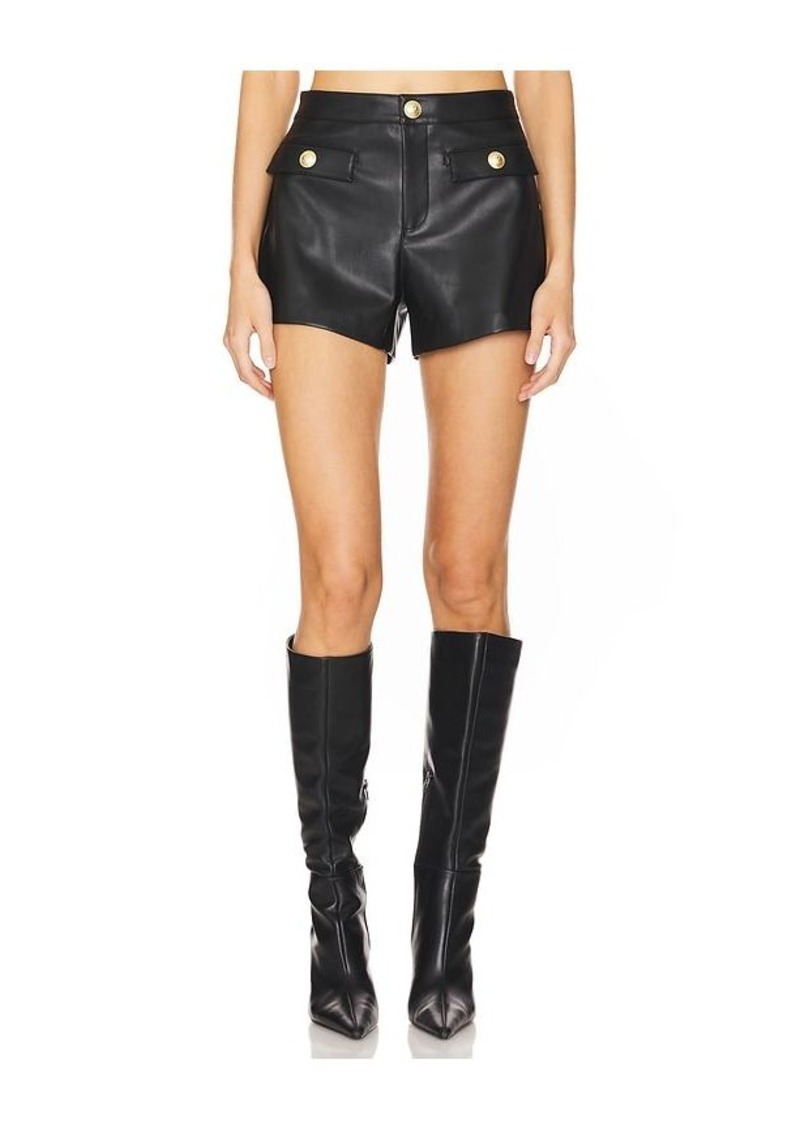 L'AGENCE Dionne Faux Leather Short