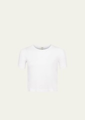 L'Agence Donna Short-Sleeve Cropped Tee