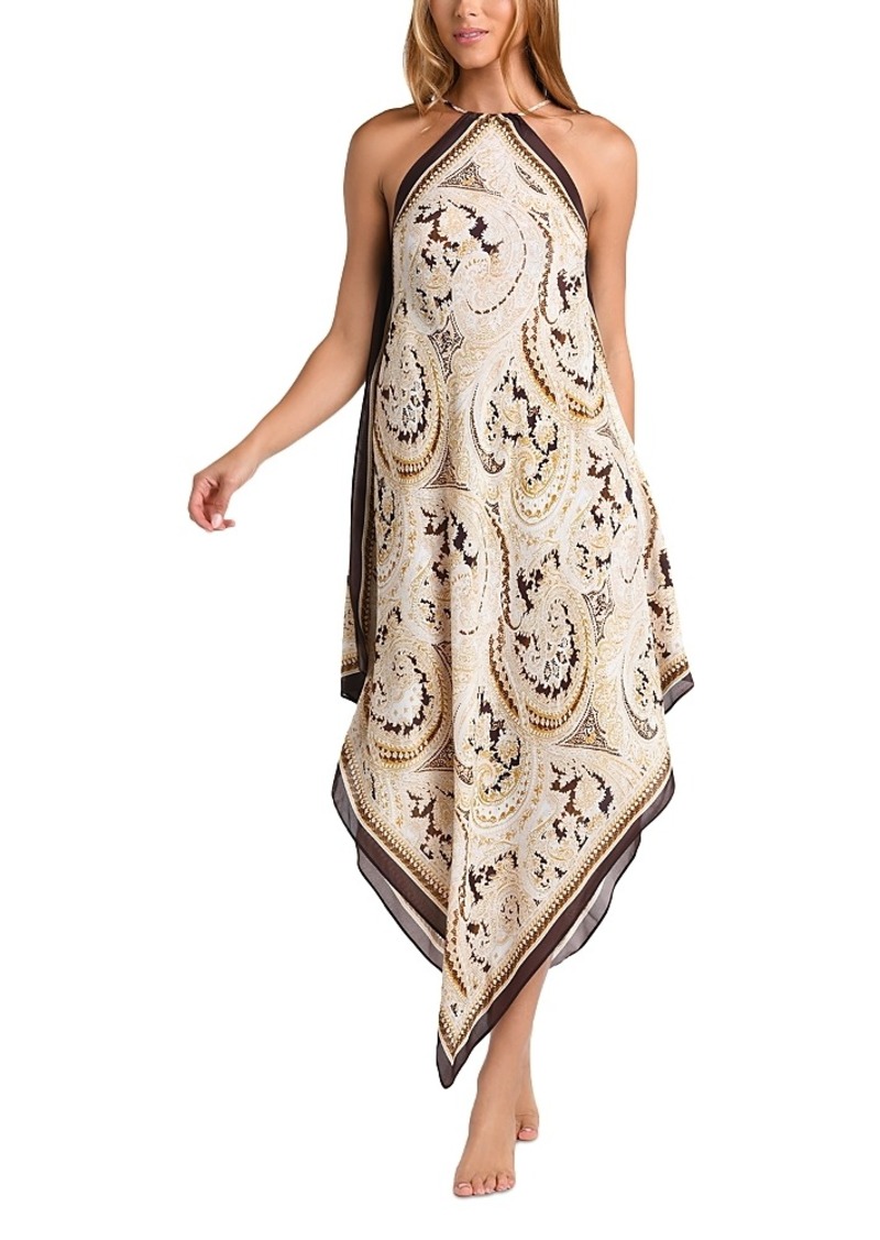 L'Agence Elise Paisley Halter Swim Dress Cover-Up