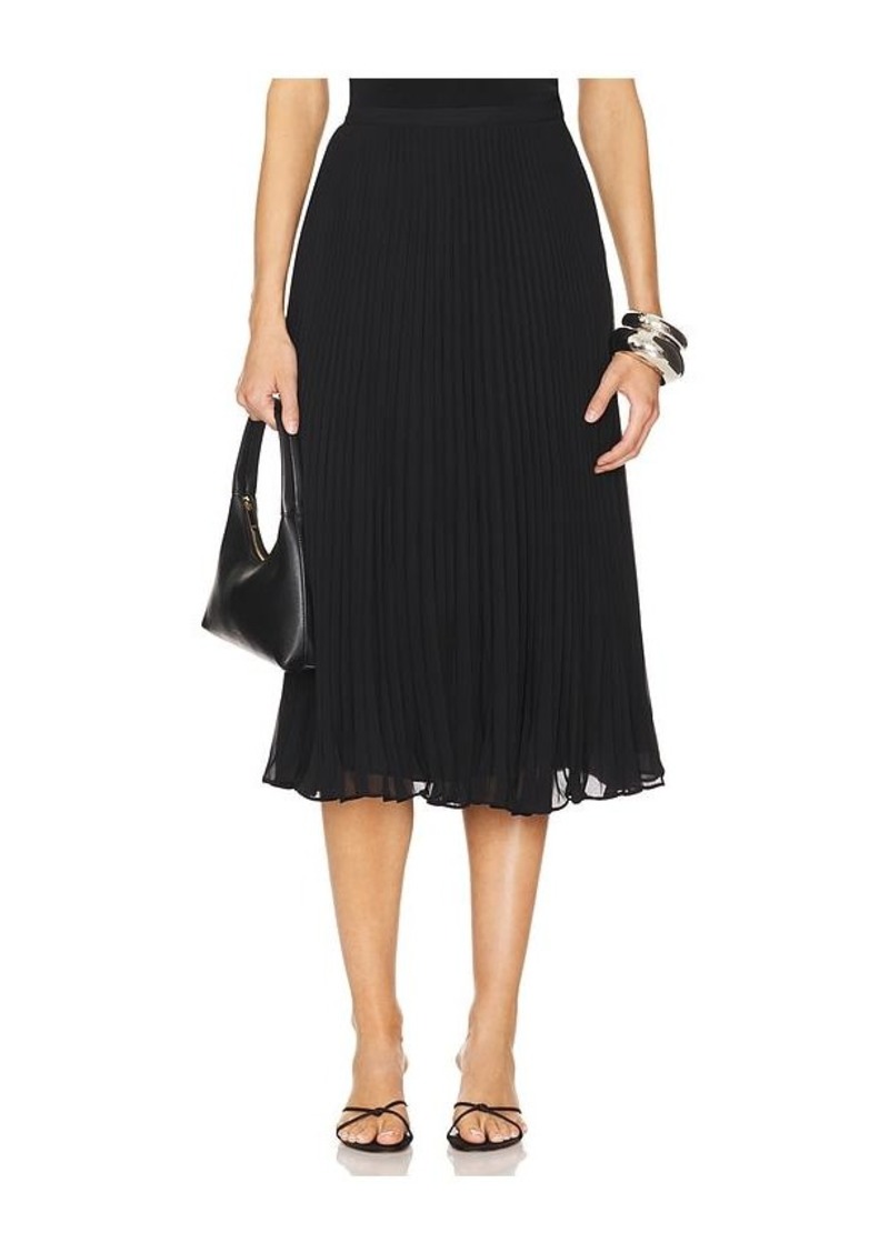 L'AGENCE Fernanda Pleated Midi Skirt