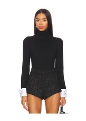 L'AGENCE Flora Poplin Cuff Sweater