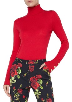 L'Agence Floral Turtleneck Sweater