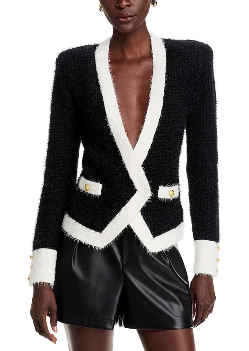 L'Agence Georgia Contrast Cardigan Blazer