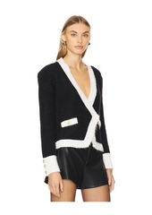 L'AGENCE Georgia Contrast Trim Cardigan Blazer