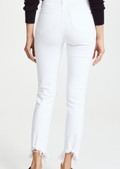 L'AGENCE Highline High Rise Skinny Jeans with Deconstructed Hem