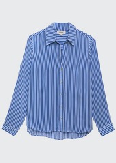 L'Agence Holly Striped Long-Sleeve Blouse