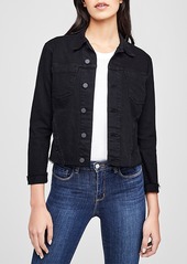 L'Agence Janelle Raw-Edge Denim Jacket