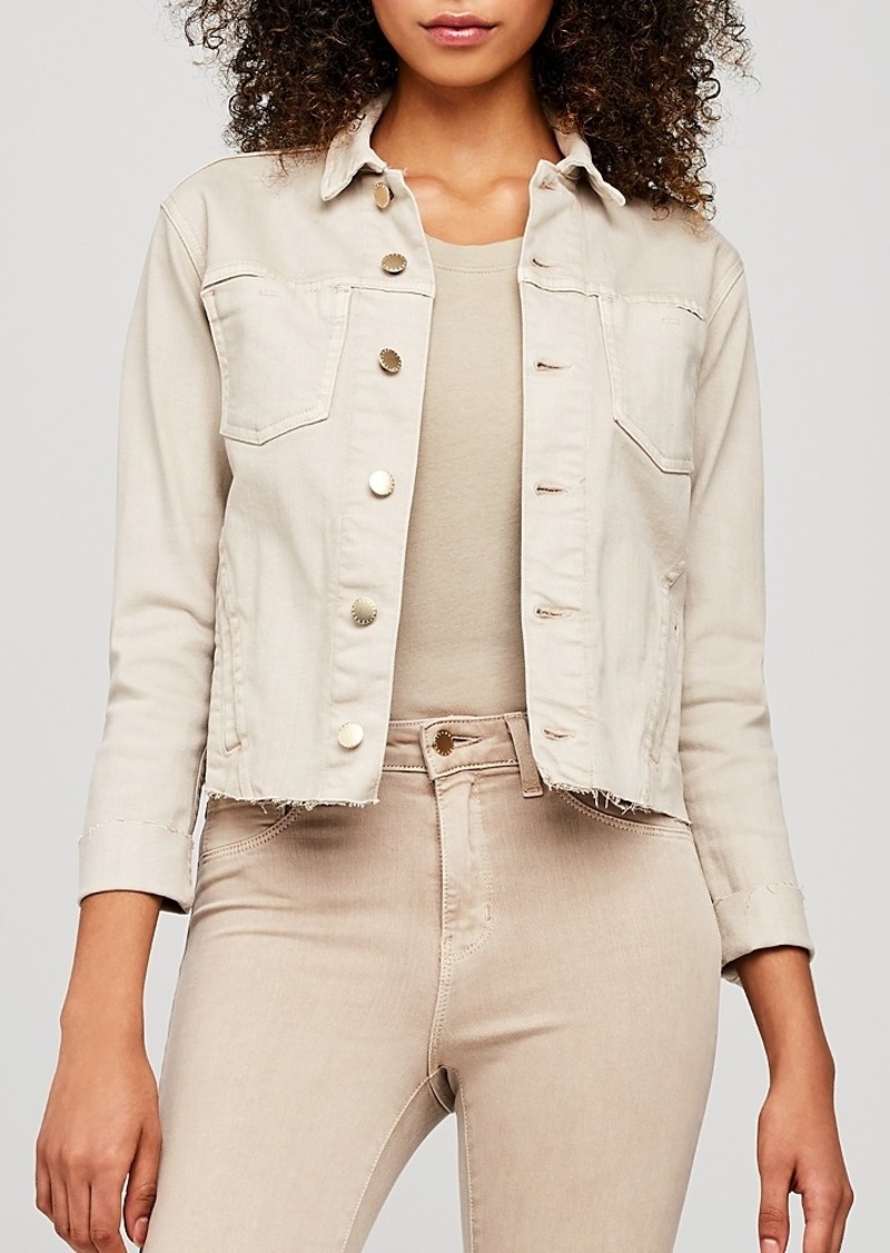 L'Agence Janelle Slim-Fit Raw Denim Jacket