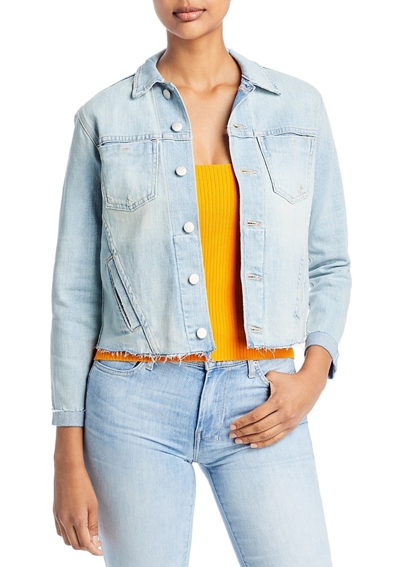 L'Agence Janelle Slim-Fit Raw Denim Jacket