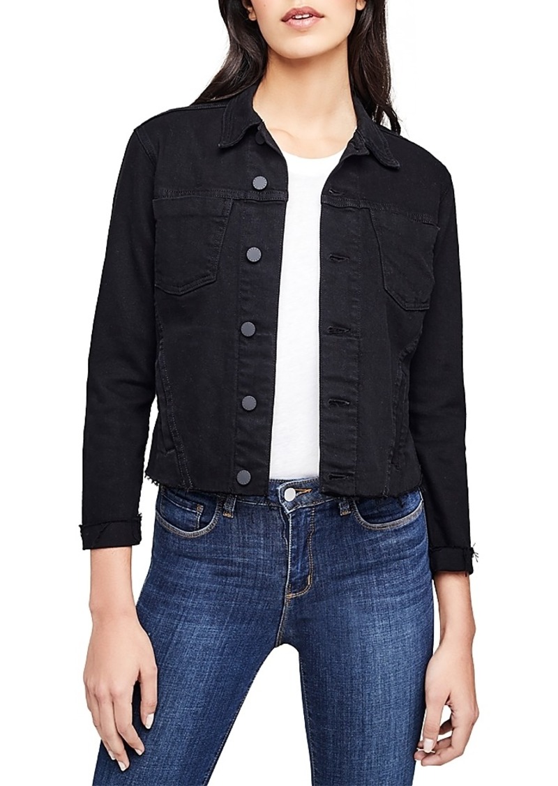 L'Agence Janelle Slim-Fit Raw Denim Jacket