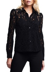 L'AGENCE Jenica Lace Button-Up Shirt