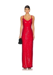 L'AGENCE Karma Sequin Maxi Dress